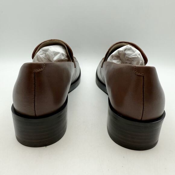 Franco Sarto Womens Bocca Loafers US 9 M EU 40 Brown Leather Slip On NWOB - Picture 9 of 12